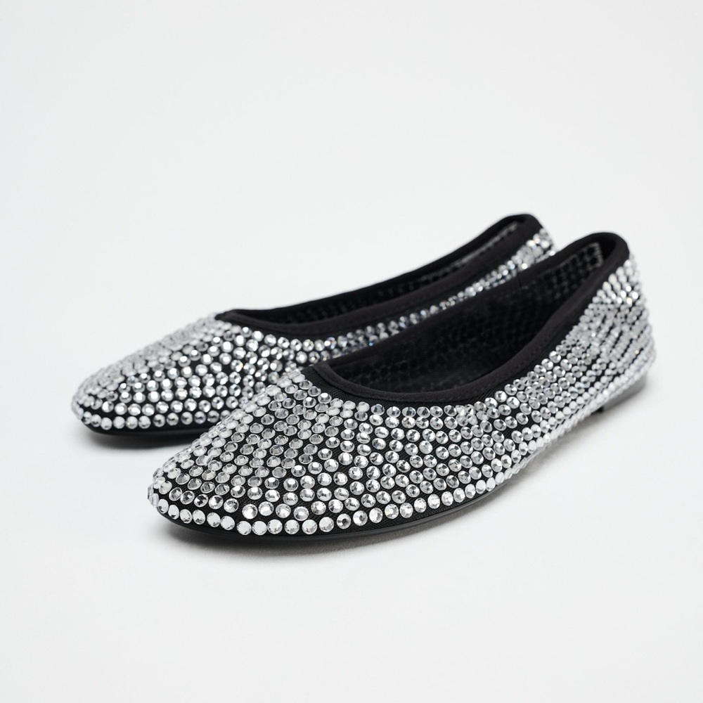 RHINESTONE BALLET FLATS